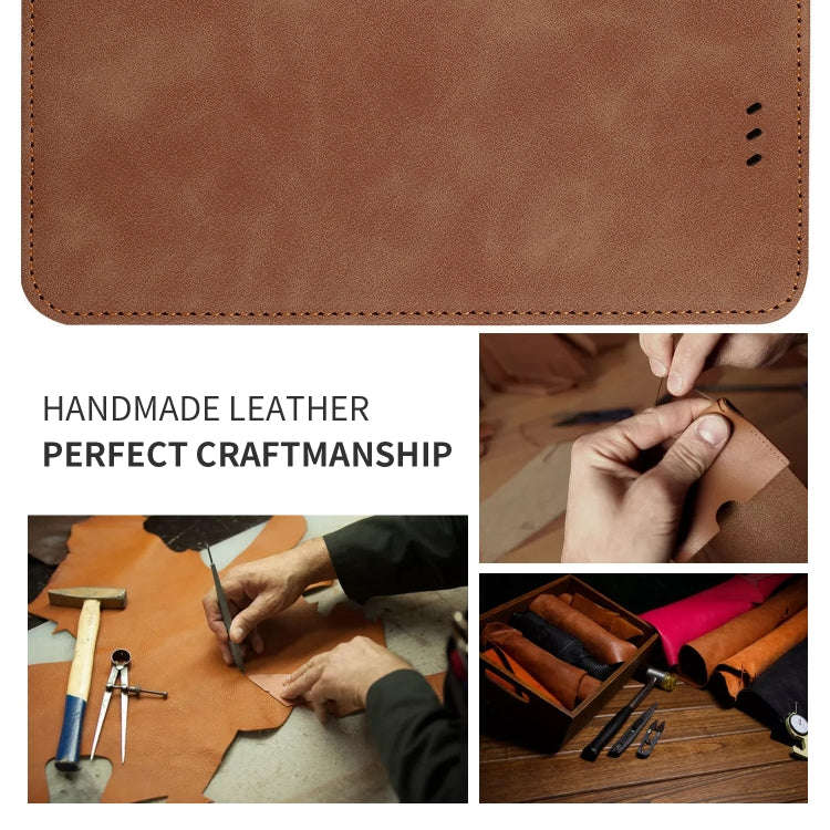 Retro Skin Feel Business Magnetic Horizontal Flip Leather Case for Huawei P30(Brown)