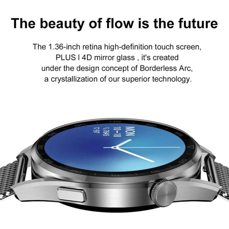 DT3pro 1.36 inch Color Screen Smart Watch, IP67 Waterproof,Steel Watchband,Support Bluetooth Call...