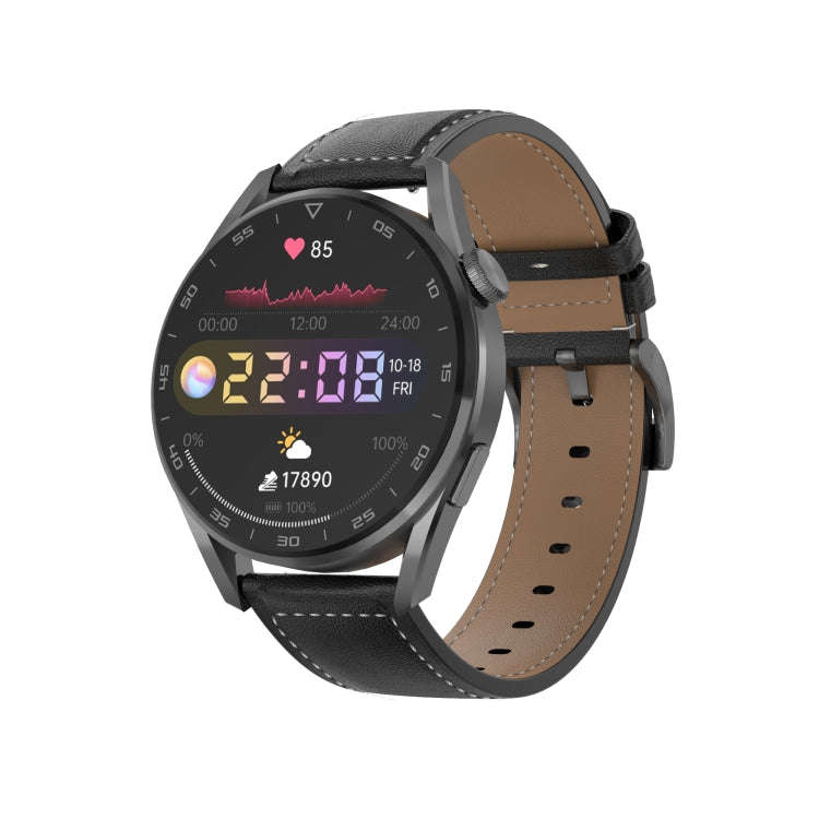 DT3pro 1.36 inch Color Screen Smart Watch, IP67 Waterproof,Leather Watchband,Support Bluetooth Ca...