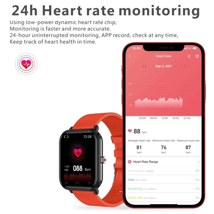 Q9pro 1.7 inch Color Screen Smart Watch, IP68 Waterproof,Support Temperature Monitoring/Heart Rat...