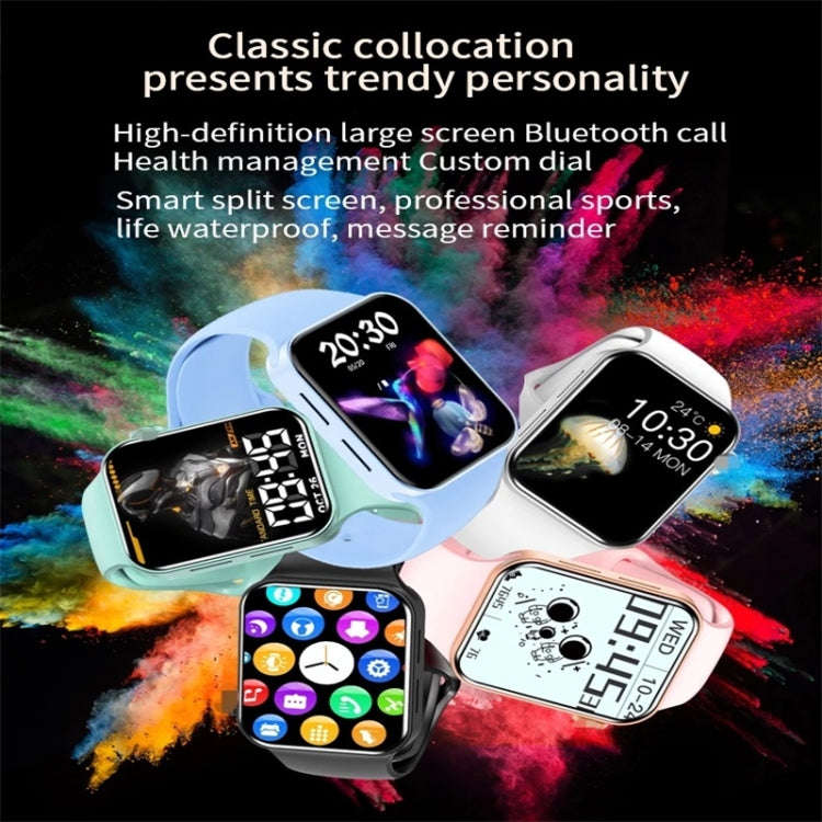 T100Plus 1.75 inch Color Screen Smart Watch, IP67 Waterproof,Support Body Temperature Test/Blueto...