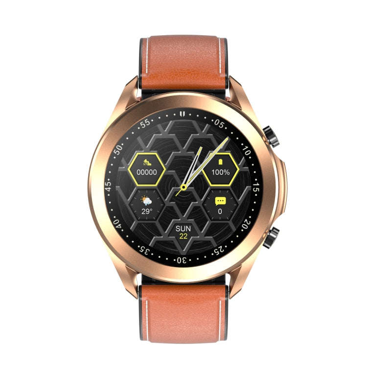 DW95 1.28 inch Color Screen Smart Watch, IP67 Waterproof,Leather Watchband,Support Bluetooth Call...