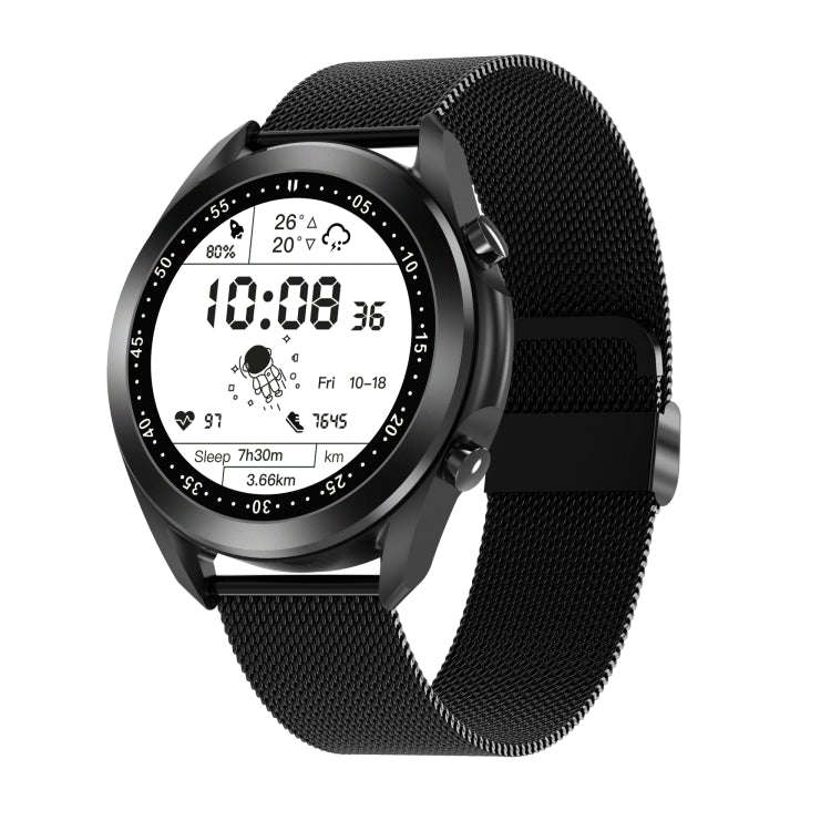 DW95 1.28 inch Color Screen Smart Watch, IP67 Waterproof,Steel Watchband,Support Bluetooth Call/H...