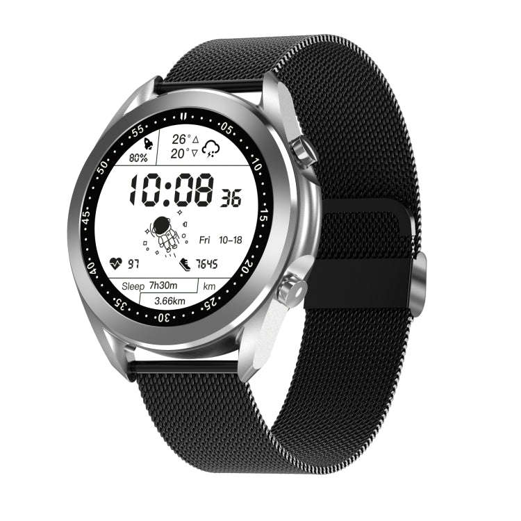 DW95 1.28 inch Color Screen Smart Watch, IP67 Waterproof,Steel Watchband,Support Bluetooth Call/H...