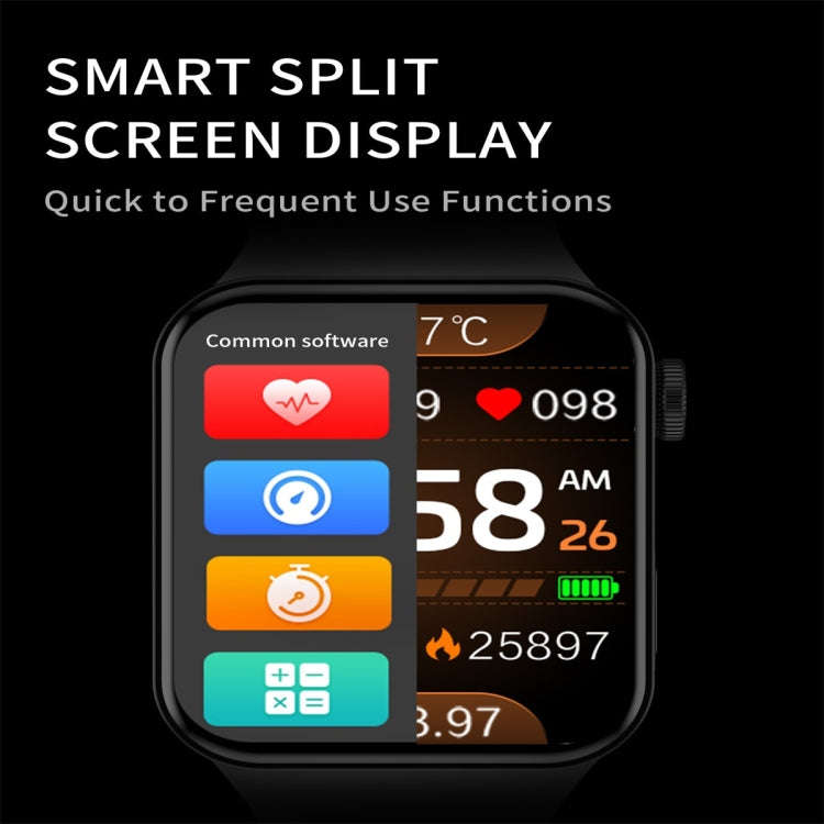 i7 pro 1.75 inch Color Screen Smart Watch, IP67 Waterproof,Support Bluetooth Call/Heart Rate Moni...