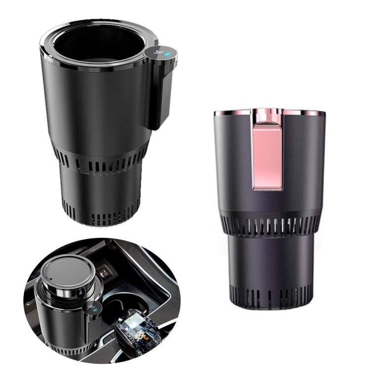 2-in-1 Smart Car Cup Cooler Outdoor Travel Heater Portable Auto Mini Refrigerator 12V Cooling Hea...