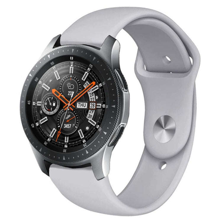 Monochrome Silicone Watch Band For Samsung Galaxy Watch Active 20mm(Gray)