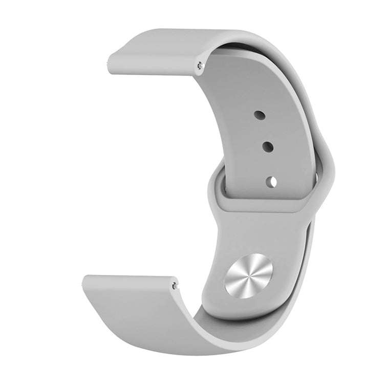 Monochrome Silicone Watch Band For Samsung Galaxy Watch Active 20mm(Gray)