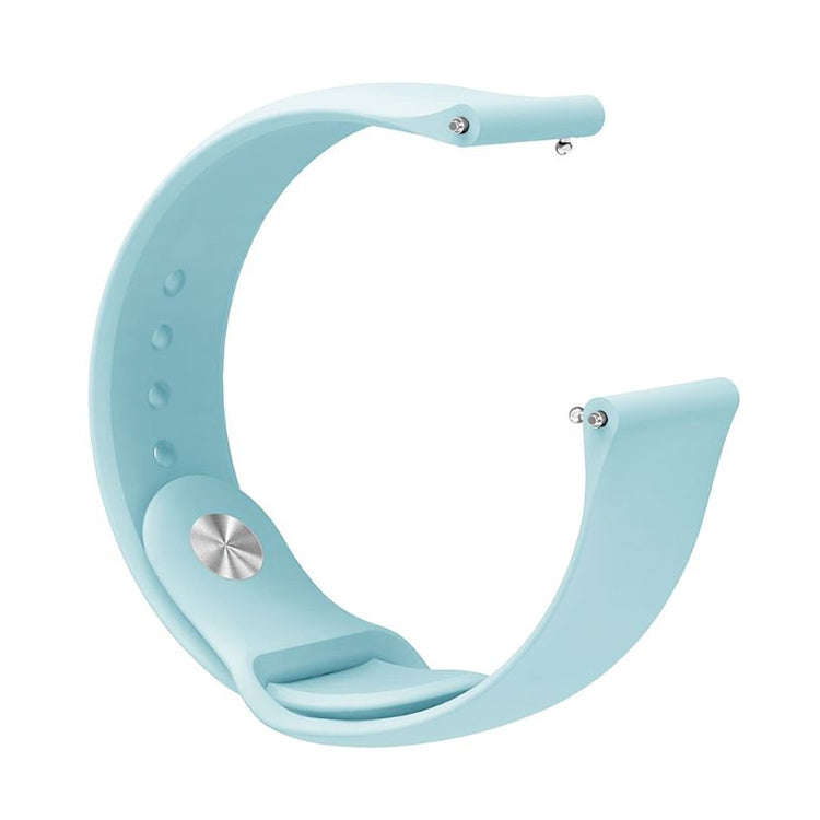 Monochrome Silicone Watch Band For Samsung Galaxy Watch Active 20mm(Light Blue)