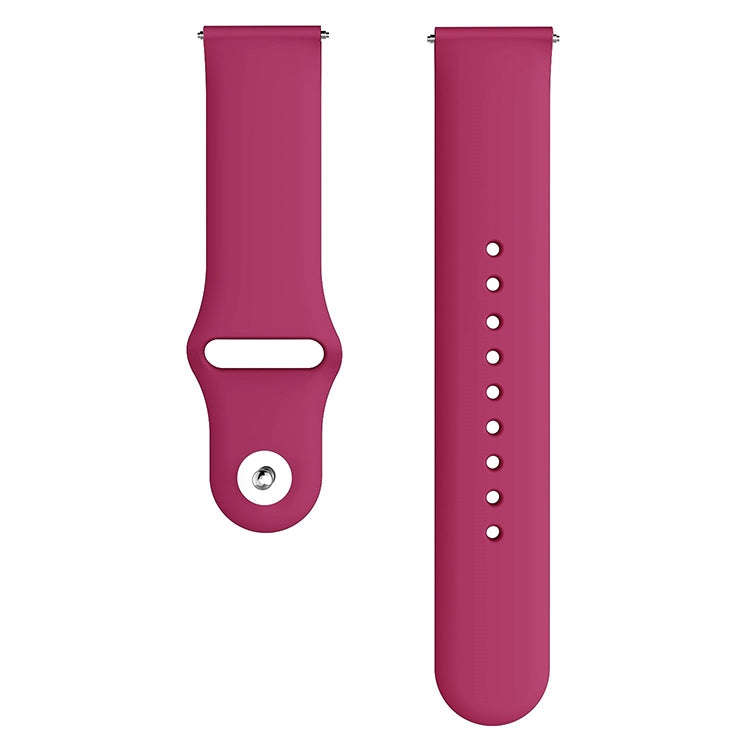 Monochrome Silicone Watch Band For Samsung Galaxy Watch Active 20mm(Wine Red)