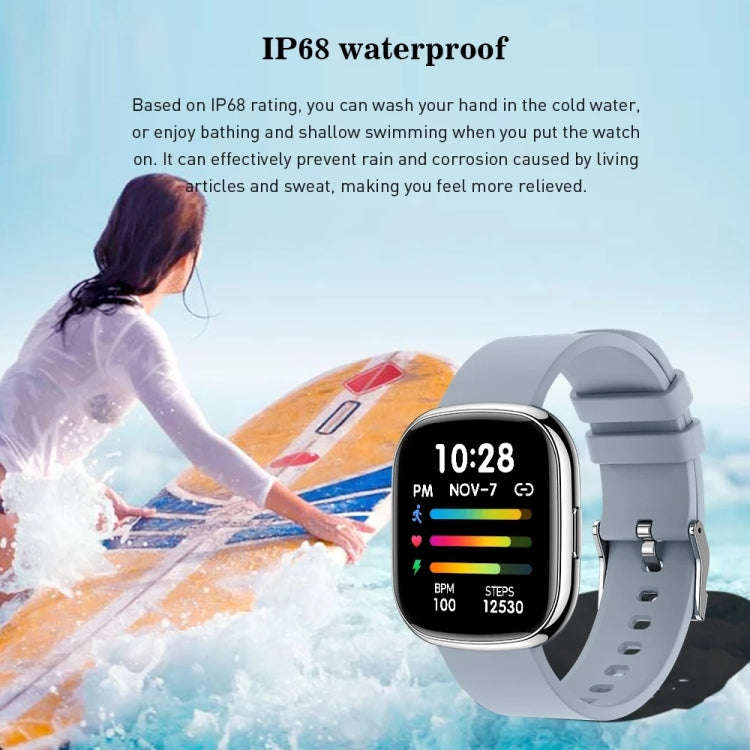 P52 1.3 inch Color Screen Smart Watch, IP68 Waterproof,Support Heart Rate Monitoring/Blood Pressu...