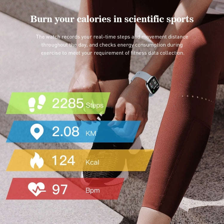 P52 1.3 inch Color Screen Smart Watch, IP68 Waterproof,Support Heart Rate Monitoring/Blood Pressu...