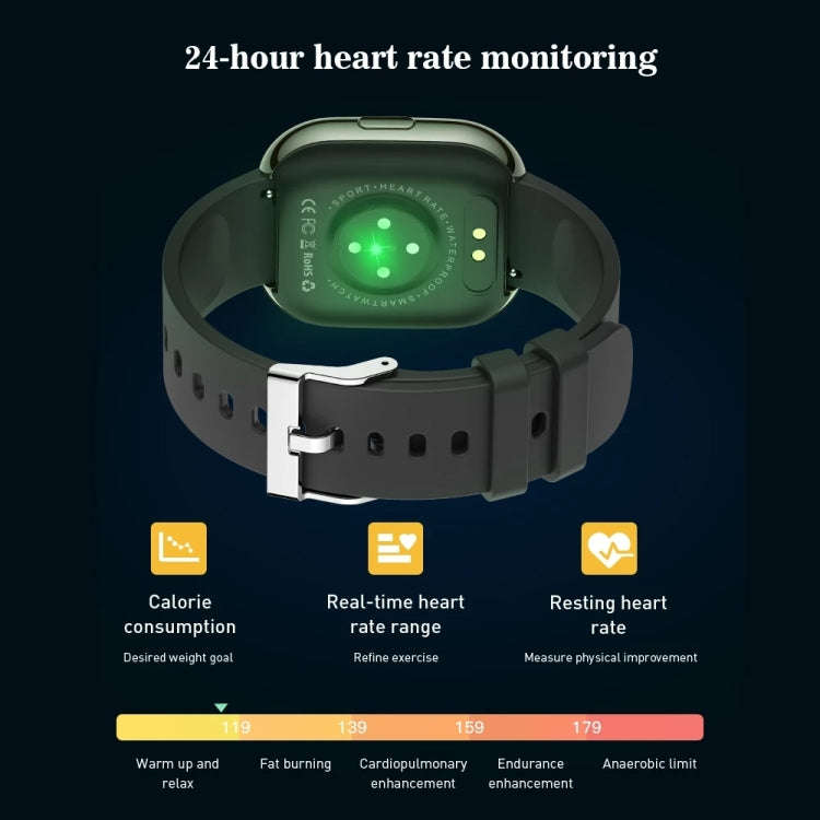 P52 1.3 inch Color Screen Smart Watch, IP68 Waterproof,Support Heart Rate Monitoring/Blood Pressu...