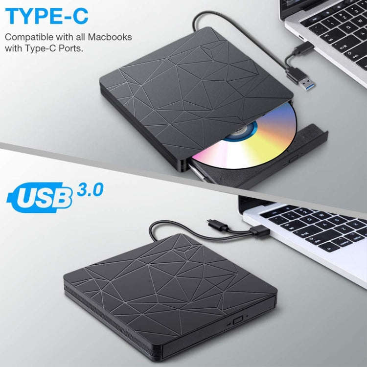 USB 3.0 Type-C DVD Drive Driverless High Speed Read Write Recorder CD Burner External DVD-RW Player