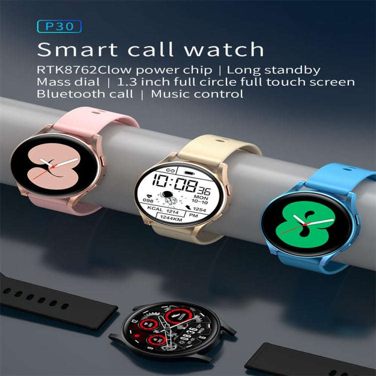 P30 1.3 inch Color Screen Smart Watch, IP67 Waterproof,Support Bluetooth Call/Heart Rate Monitori...
