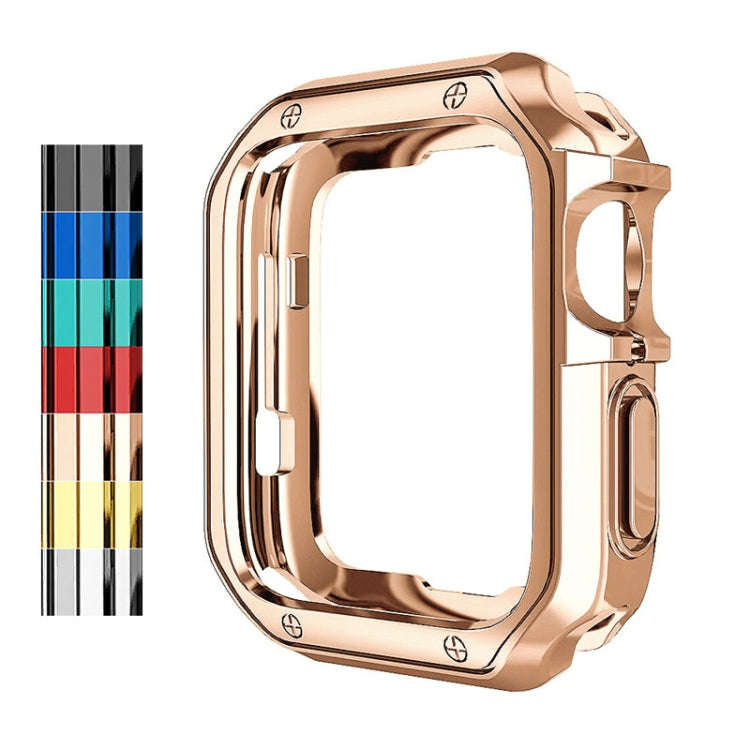 Anti-fall Electroplating TPU Watch Protective Case for Apple 1/2/3/4/5/6/7/SE 38mm/40mm/41mm(Rose...