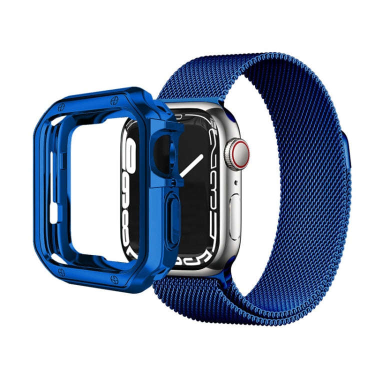 Anti-fall Electroplating TPU Watch Protective Case for Apple 1/2/3/4/5/6/7/SE 38mm/40mm/41mm(Midn...