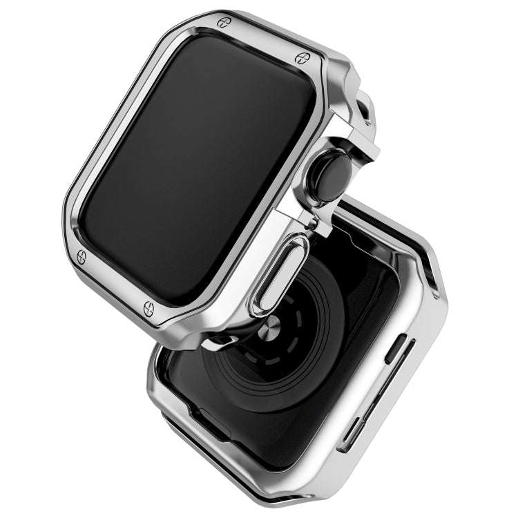 Anti-fall Electroplating TPU Watch Protective Case for Apple 1/2/3/4/5/6/7/SE 38mm/40mm/41mm(Black)