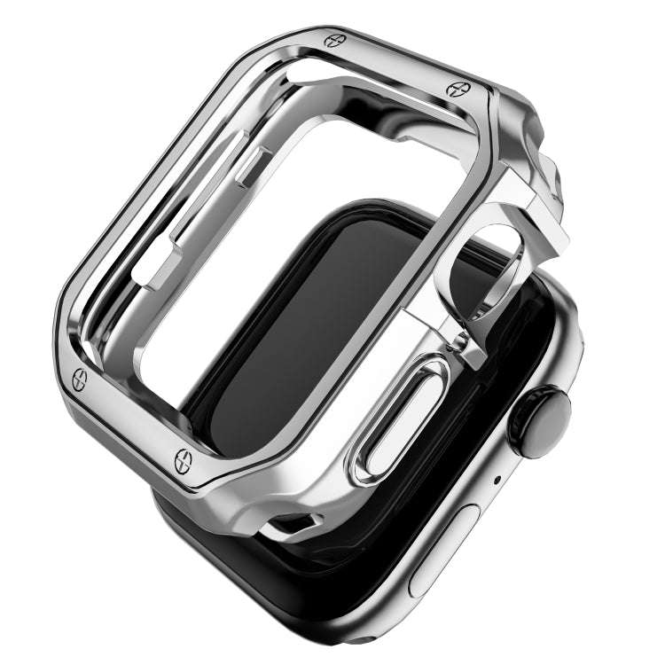 Anti-fall Electroplating TPU Watch Protective Case for Apple 1/2/3/4/5/6/7/SE 42mm/44mm/45mm(Midn...