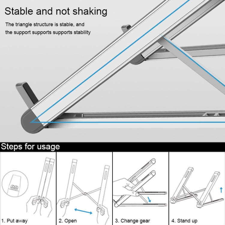 JP-2 Universal Aluminum Alloy Folding Laptop Stand