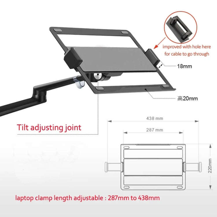 OL-3S Aluminum Height Adjustable Desktop Computer Stand for 17-32 inch and 12-17 inch Monitor(Sil...