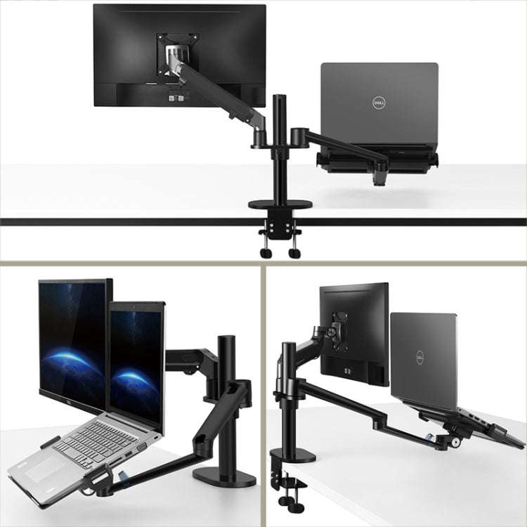 OL-3S Aluminum Height Adjustable Desktop Computer Stand for 17-32 inch and 12-17 inch Monitor(Sil...