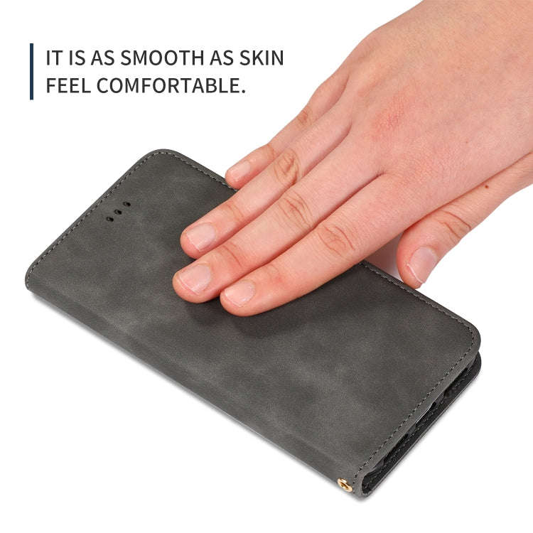 Retro Skin Feel Business Magnetic Horizontal Flip Leather Case for Google Pixel 3A XL(Dark Gray)