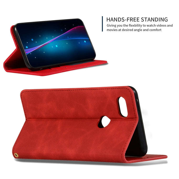 Retro Skin Feel Business Magnetic Horizontal Flip Leather Case for Google Pixel 3(Red)