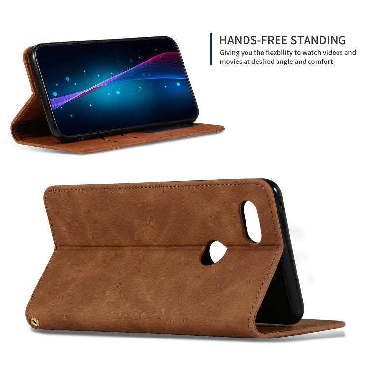 Retro Skin Feel Business Magnetic Horizontal Flip Leather Case for Google Pixel 3(Brown)
