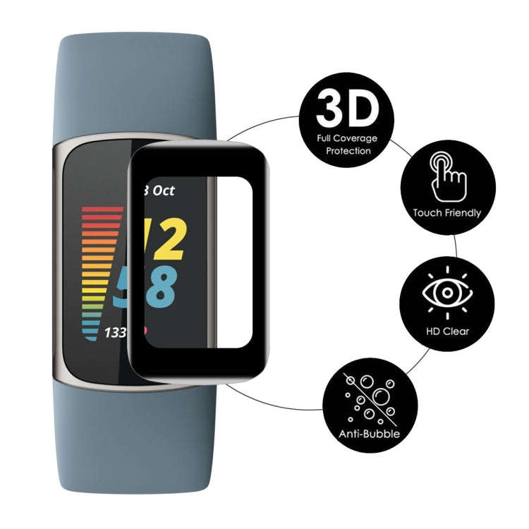 For Fitbit Charge 5 / Charge 6 ENKAY Hat-Prince 3D Curved Edge PC Edge PMMA HD Screen Film
