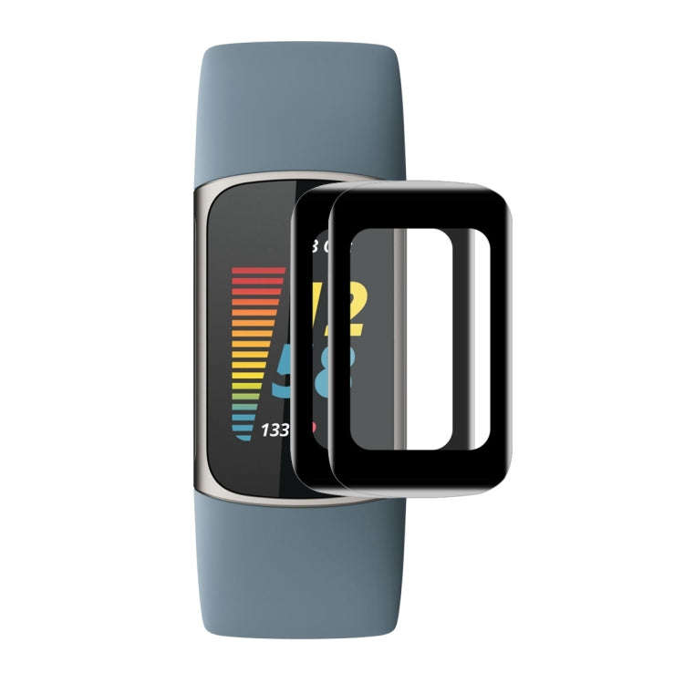 For Fitbit Charge 5 / Charge 6 2pcs ENKAY Hat-Prince 3D Curved Edge PC Edge PMMA HD Screen Film