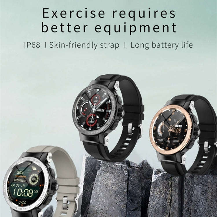 E19 1.28 inch Color Screen Smart Watch, IP68 Waterproof,Support Heart Rate Monitoring/Blood Press...