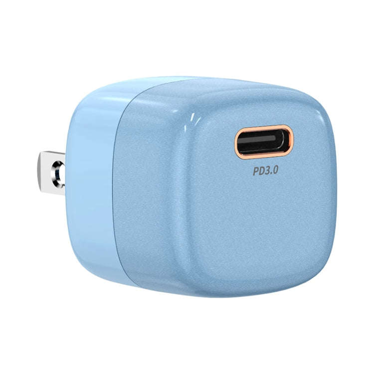 ENKAY APQ-011 Mini PD 20W USB-C / Type-C Port Fast Charger, US Plug(Blue)