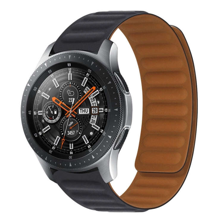 For Samsung Galaxy Gear S3 Silicone Magnetic Watch Band(Black)