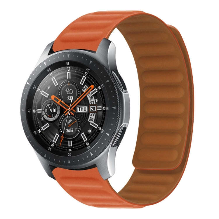 For Samsung Galaxy Gear 2 Neo R381 Silicone Magnetic Watch Band(Orange Red)