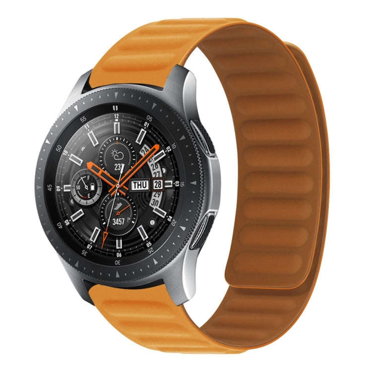 For Samsung Galaxy Live SM-R382 Silicone Magnetic Watch Band(Orange Yellow)