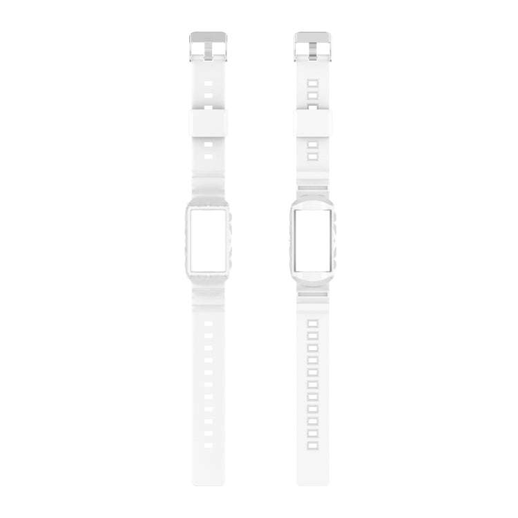 For Fitbit Charge 5 Silicone One Body Armor Watch Band(White)