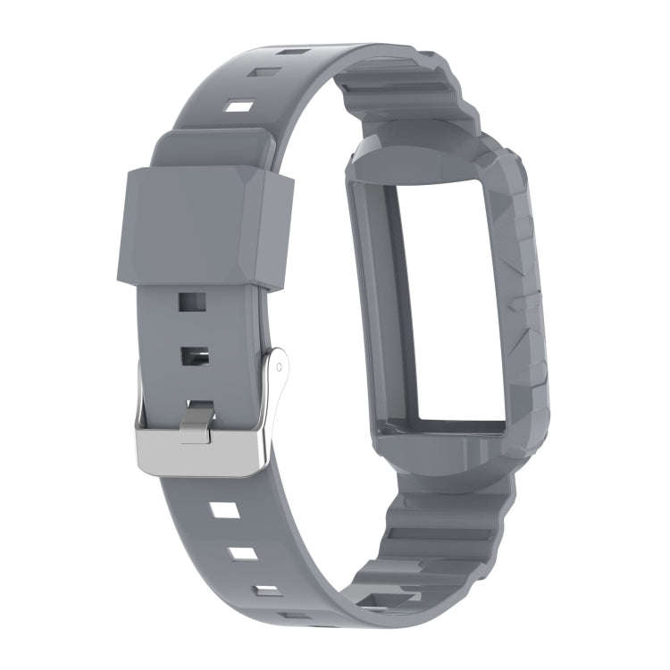 For Fitbit Charge 4 Silicone One Body Armor Watch Band(Gray)