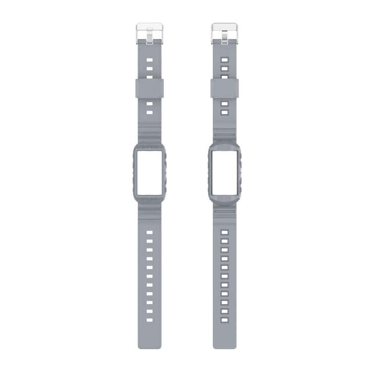 For Fitbit Charge 4 Silicone One Body Armor Watch Band(Gray)
