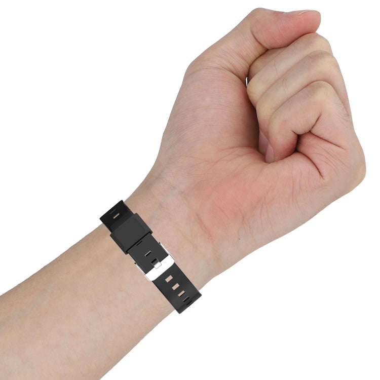 For Fitbit Charge 4 Silicone One Body Armor Watch Band(Navy Blue)
