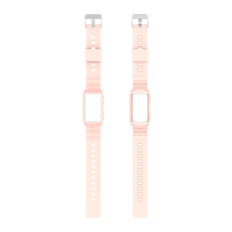 For Fitbit Charge 4 SE Silicone One Body Armor Watch Band(Pink)