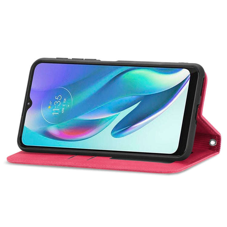 For Motorola Moto G50 5G Retro Skin Feel Magnetic Horizontal Flip Leather Case(Red)