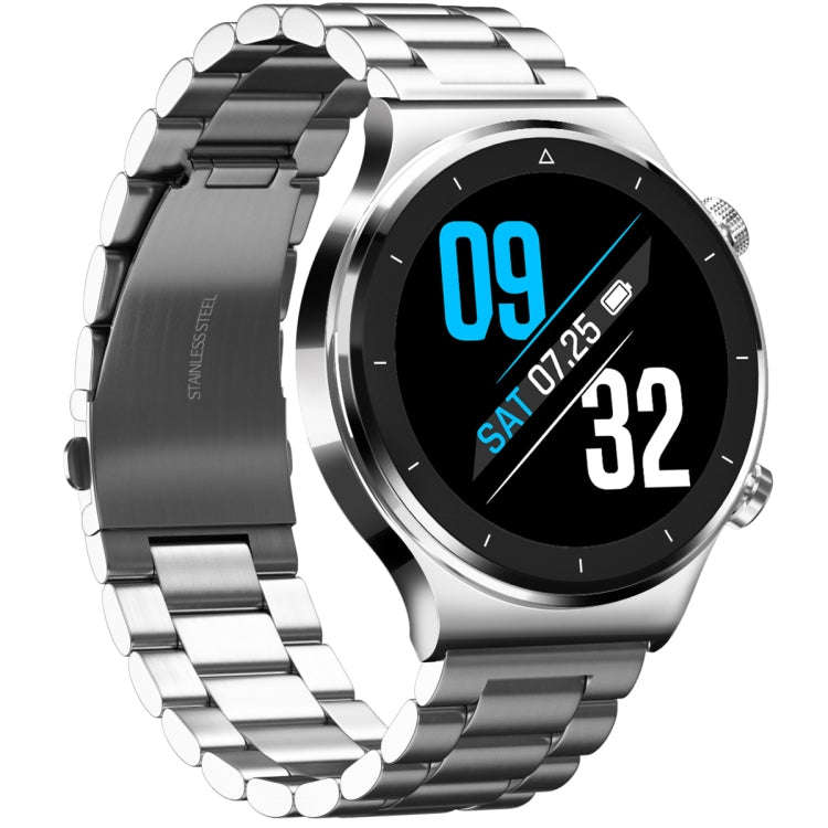N58 IP67 1.28 inch Touch Color Screen Smart Watch(Stainless Steel Black)
