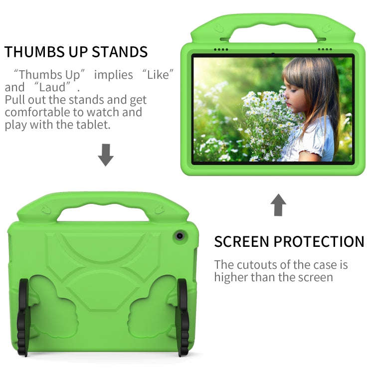 For Lenovo Tab M10 HD 10.1 TB-X505F/X505N EVA Shockproof Tablet Case with Thumb Bracket(Green)
