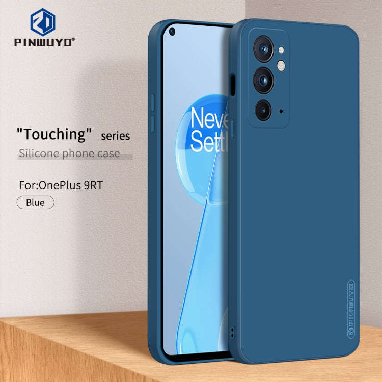 For OnePlus 9RT 5G PINWUYO Liquid Silicone TPU Phone Case(Blue)