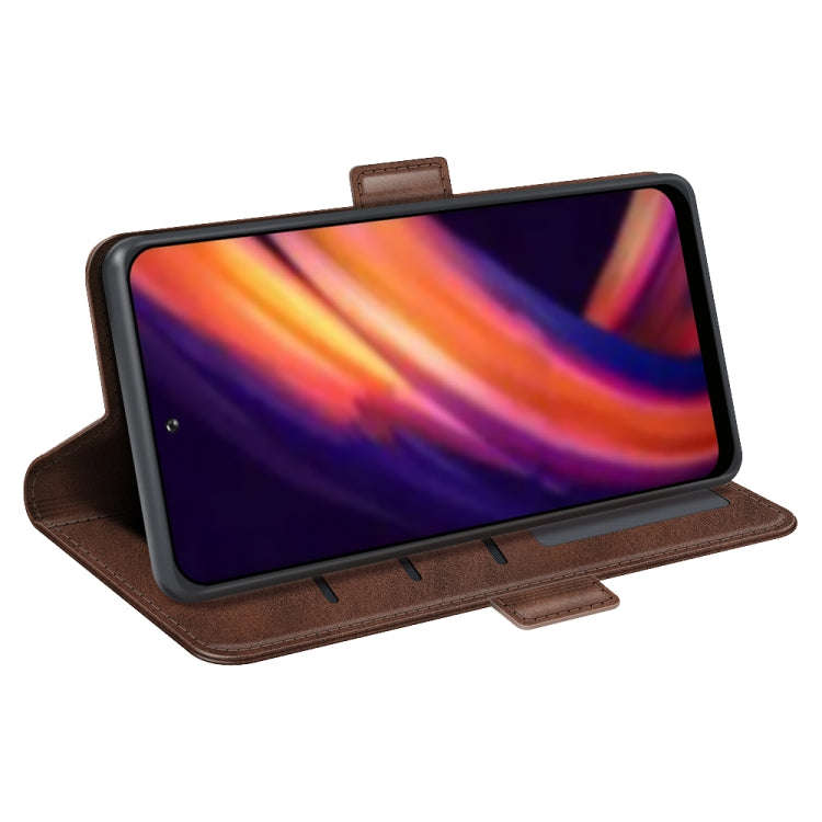 For Motorola Edge X30 Dual-side Magnetic Buckle Leather Phone Case(Brown)