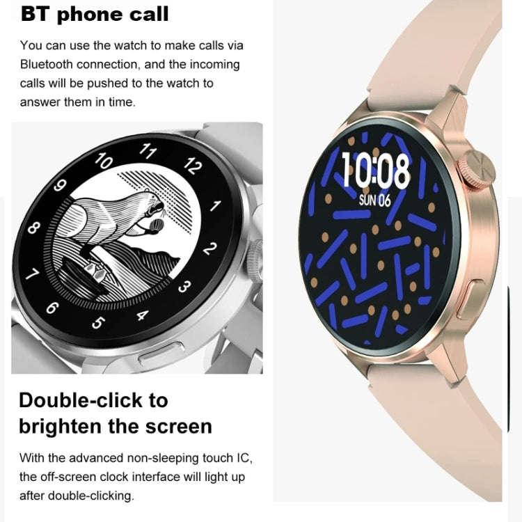 DT4 1.36 inch Silicone Watchband Color Screen Smart Watch(Pink)