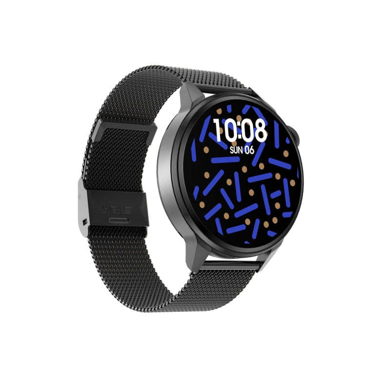 DT4 1.36 inch Steel Watchband Color Screen Smart Watch(Black)