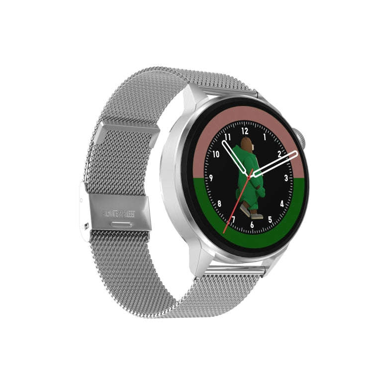 DT4 1.36 inch Steel Watchband Color Screen Smart Watch(Silver)