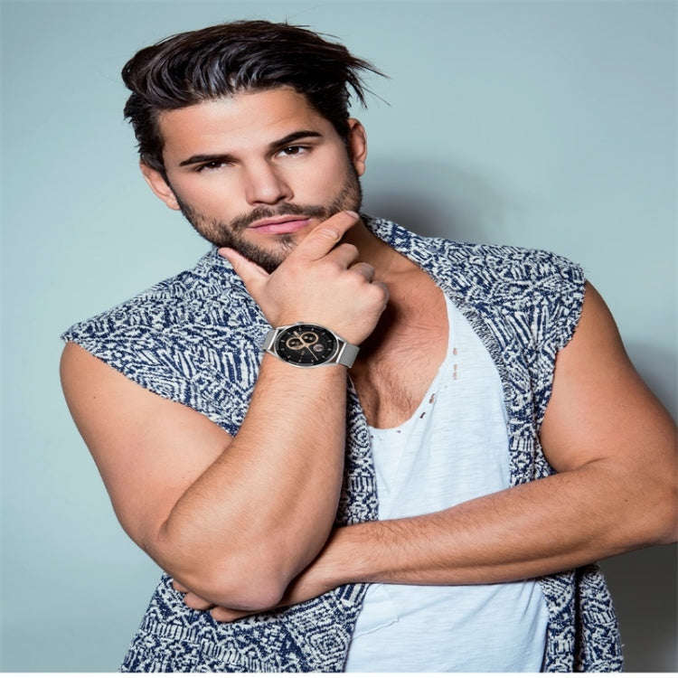DT3 Max 1.36 inch Steel Watchband Color Screen Smart Watch(Black)